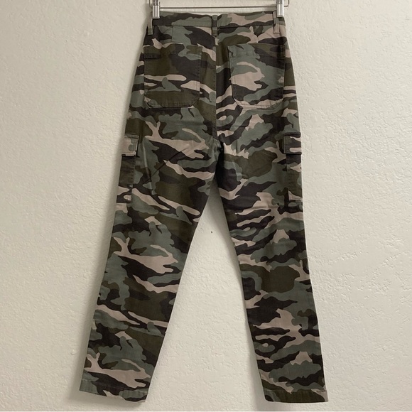 NWT J Crew Green Camo Vintage Straight Cargo, Size 29 - Picture 3 of 7